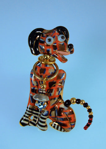 Dog  Dalmatian with Hanging Bell V957