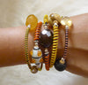 Mixed Stone Memory Wire Wrap Bracelet "Citrus" Mwirecitrus